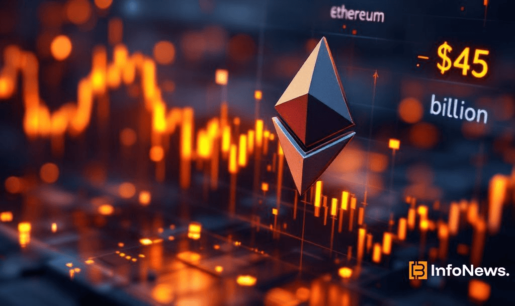 Ethereum DeFi TVL Drops $45 Billion Since December Peak