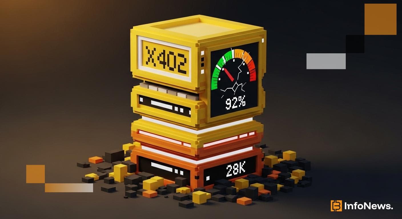 X402 Protocol lags as activity drops 92% amid $28k volume