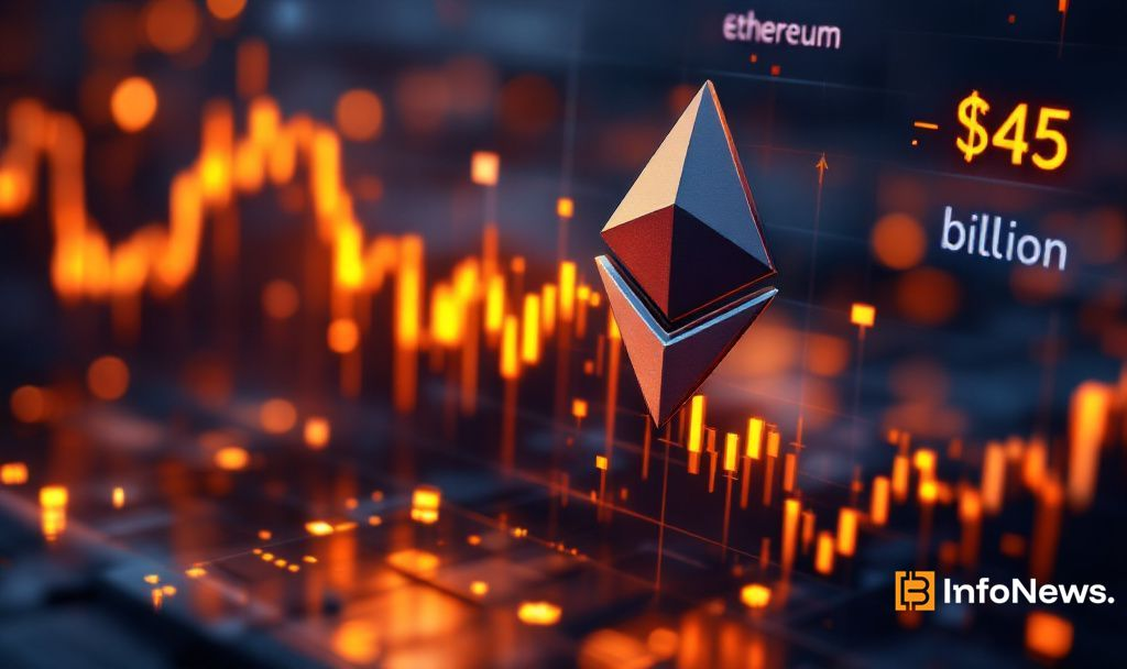 Ethereum DeFi TVL Drops $45 Billion Since December Peak