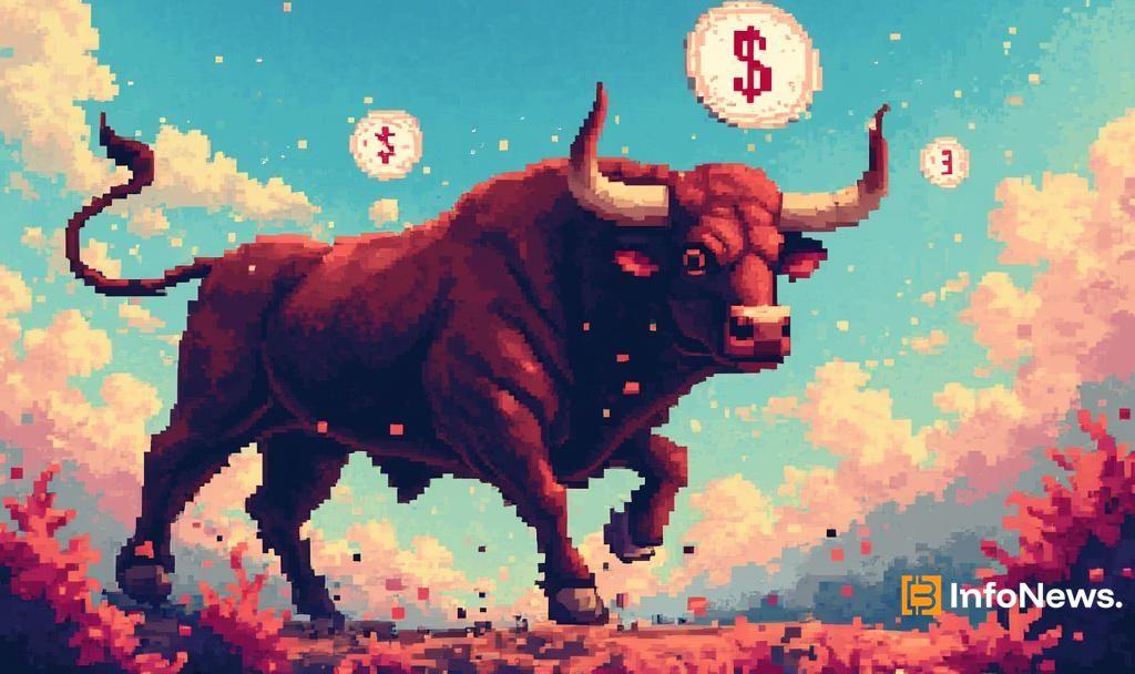 bullish bull breaking graph 1 dollars