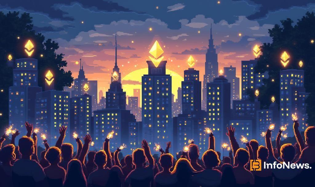 bustling 8bit city dusk pixel art