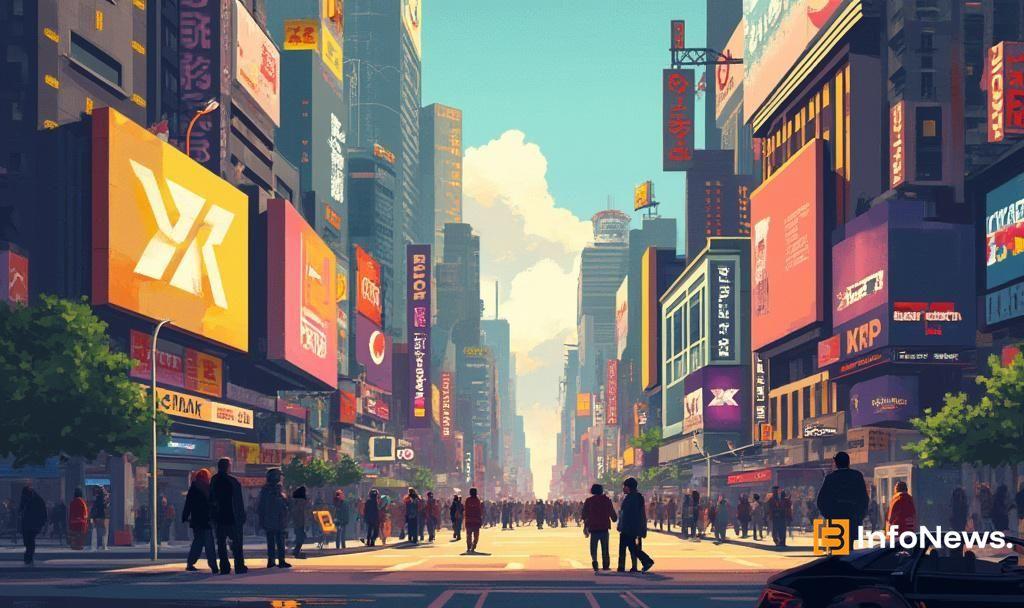 lively city xrp business scene