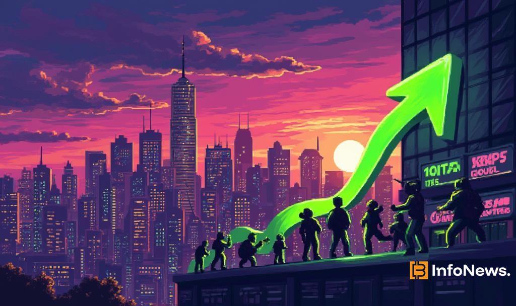 pixel art xrp sunset cityscape