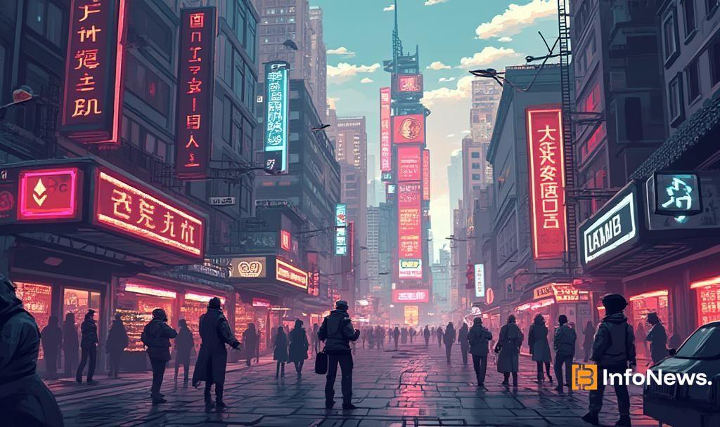 pixelated city square ethereum trade