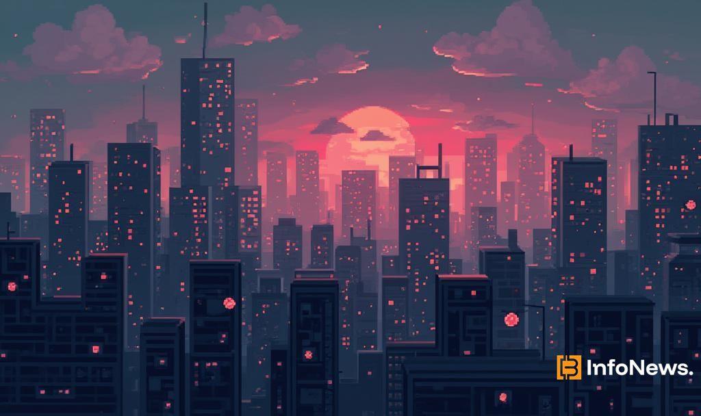 pixelated cityscape tech challenges