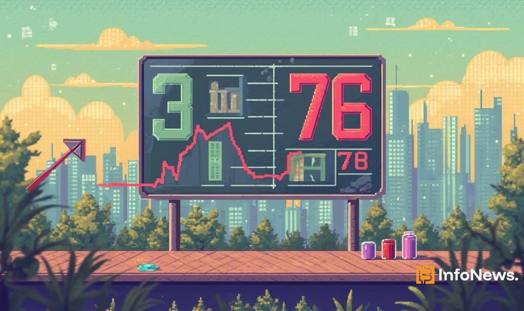 pixelated market scene charts