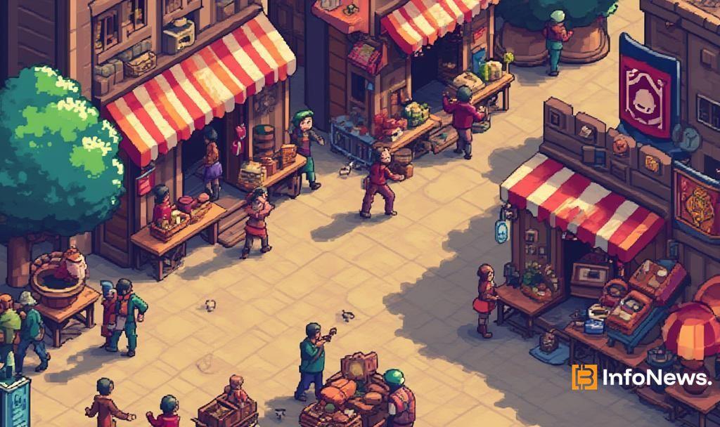 pixelated marketplace meme tokens