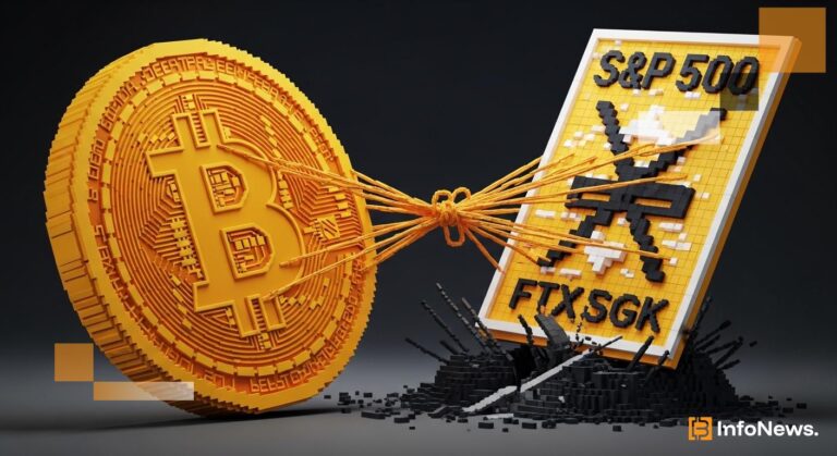 Bitcoin correlation shifts vs S&P 500 since FTX collapse