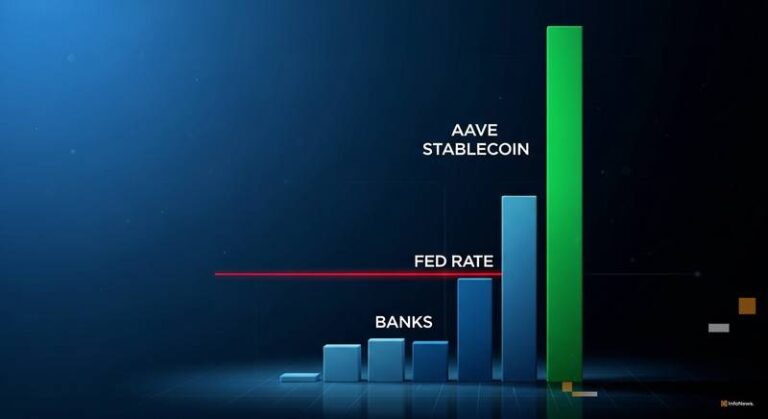 Aave Stablecoin Yields Beat Banks, Trail the Fed