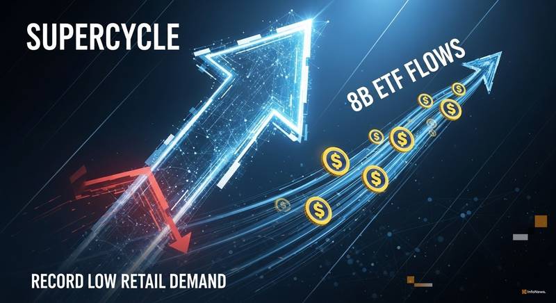 Bitcoin Supercycle? Record-Low Retail Demand Meets $18B ETF Flows