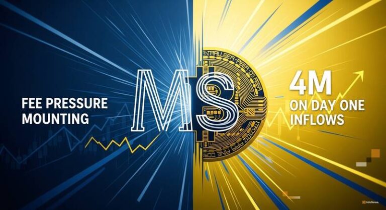 Morgan Stanley Bitcoin ETF Draws $34M on Day One as Fee Pressure Mounts