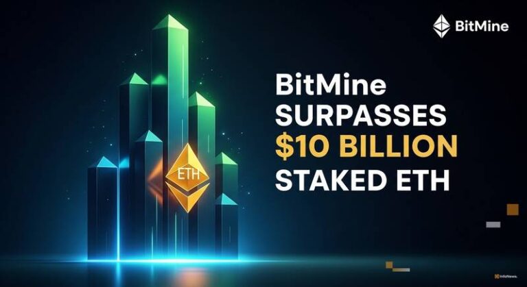BitMine Surpasses $10 Billion in Staked ETH | Bitcoin Info News