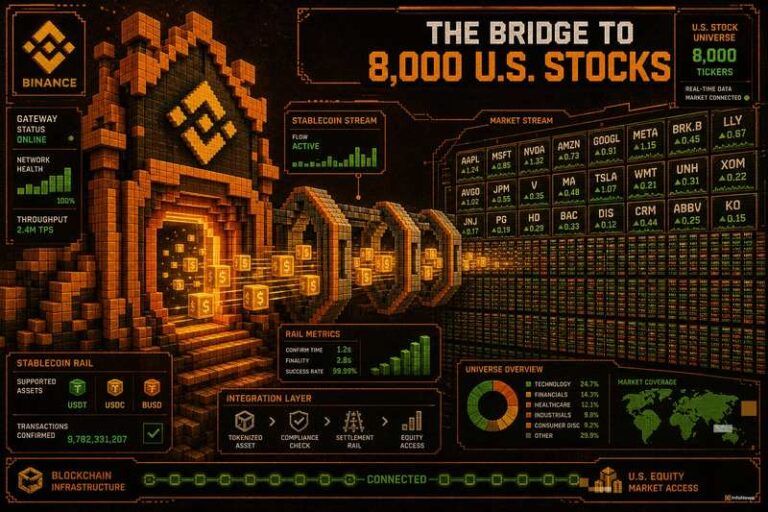 Binance Enables Stablecoin Trading for 8,000 U.S. Stocks